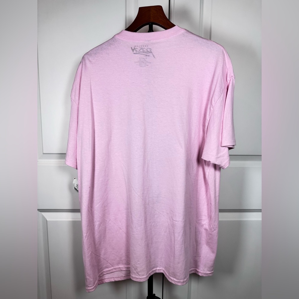 Popular Poison Trippy Smiley Graphic Tee Pink Streetwear Skater XL NWT - Picture 2 of 6